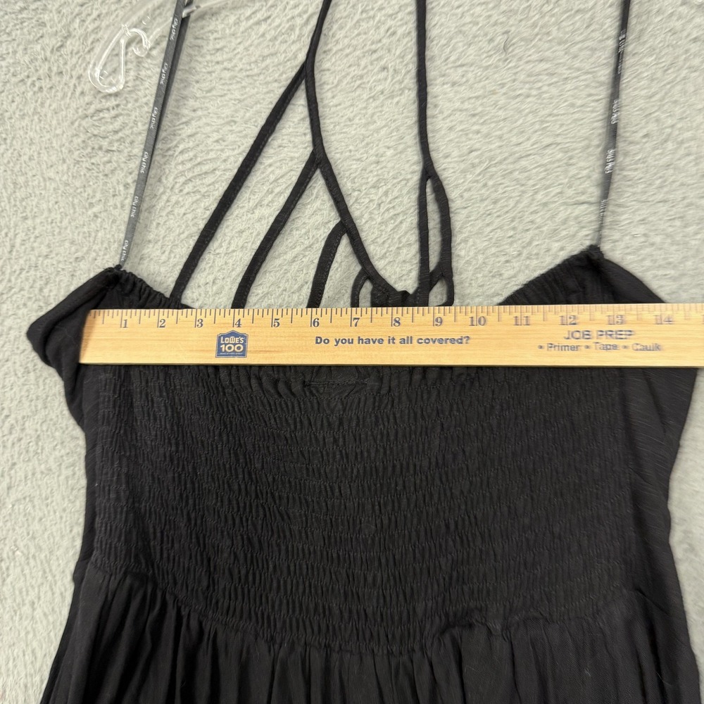 City Chic Dress Womens 16 Black Maxi Plait Detail Strappy Halter‎ Plus Asym Hem - Picture 9 of 16